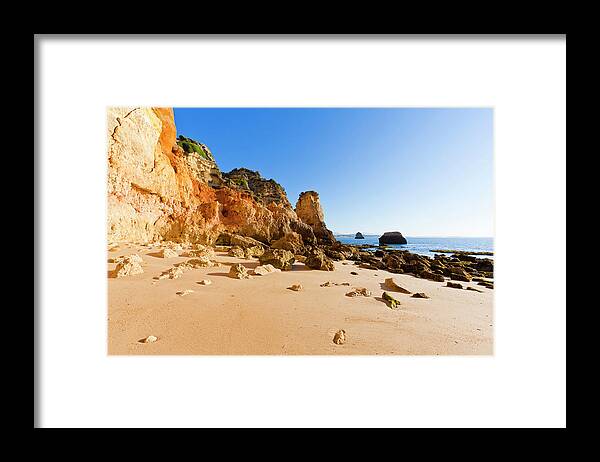 Algarve Framed Print featuring the photograph Ponta Da Piedade In Lagos, Algarve by Werner Dieterich