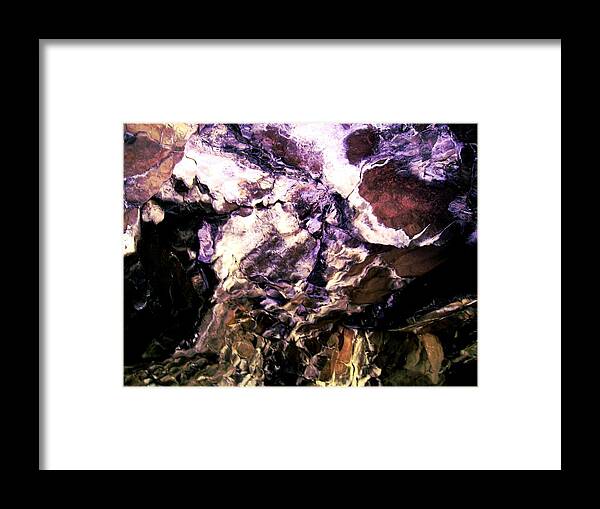 Abstract Framed Print featuring the photograph Pony Cave Molting by Laureen Murtha Menzl