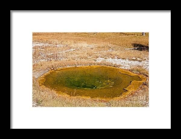 National Parks Framed Print featuring the photograph Pool in Upper Geyser Basin in Yellowstone National Park by Fred Stearns