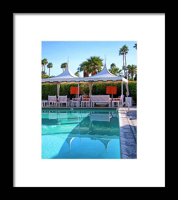  Pool Pavilion Framed Print featuring the photograph POOL PAVILIONS Palm Springs by William Dey