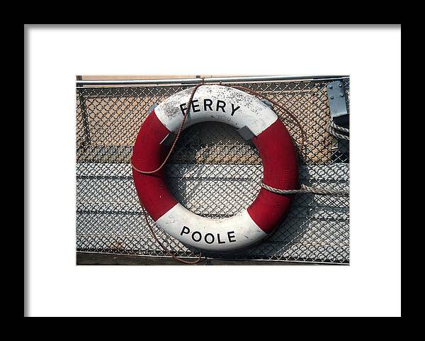 Lifebuoy Framed Print featuring the photograph Poole Ferry Lifebuoy by Gordon James