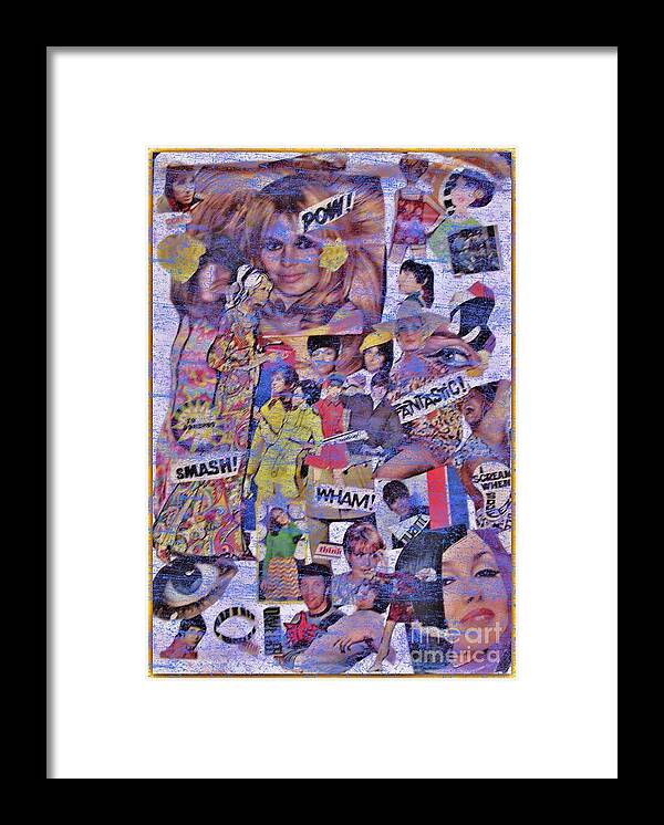 Pop Art Framed Print featuring the mixed media Pop Art 1967 by Joan-Violet Stretch