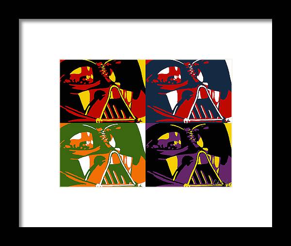 Star Wars Framed Print featuring the painting Pop Art Vader by Dale Loos Jr