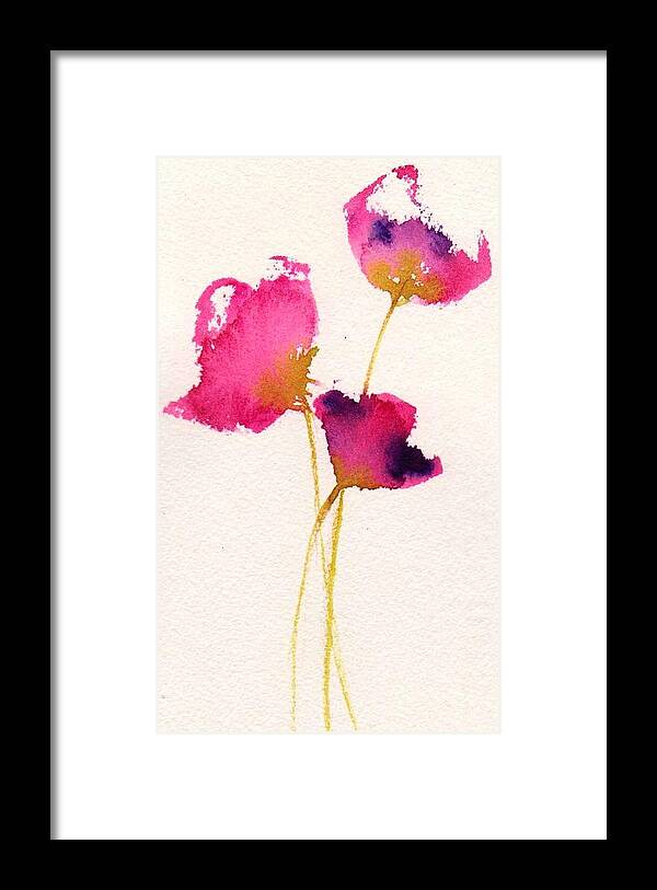 Poppy Framed Print featuring the painting Poppy Pirouette by Anne Duke
