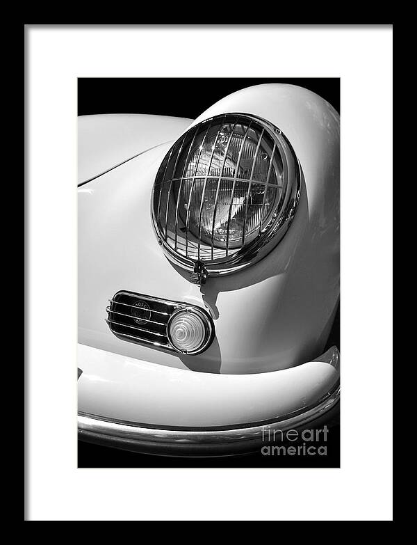 Automobile Framed Print featuring the photograph Porsche 356 Fender by Tad Gage