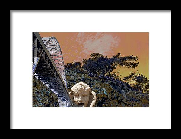 Bridge Framed Print featuring the photograph Portal to Arcadia by Laureen Murtha Menzl