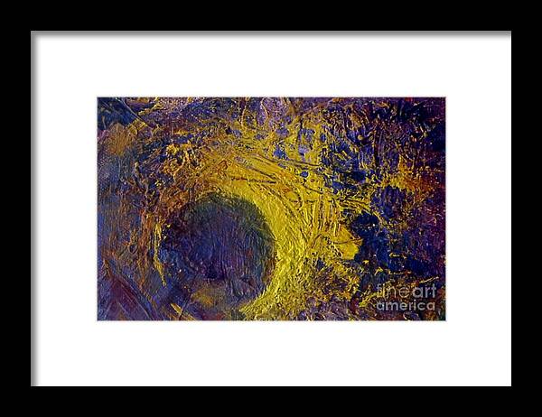 Space Framed Print featuring the painting Portals by Myra Maslowsky