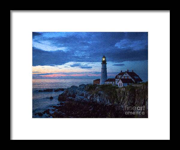 Lighthouse Framed Print featuring the photograph Portland Head Lighthouse by Diane Diederich