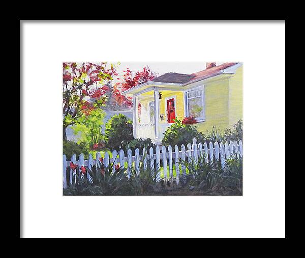 Portland Framed Print featuring the painting Portland Morning by Karen Ilari