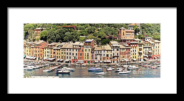 Italy Framed Print featuring the photograph Portofino Panorama by Kate McKenna