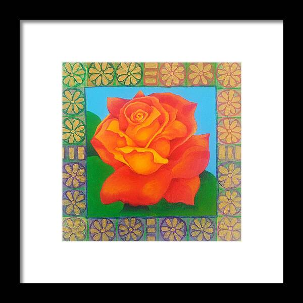 Muslim Framed Print featuring the painting Portrait of a Rose that Grew from Adversity by Corey Habbas
