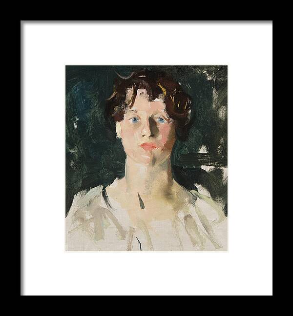 Portrait Framed Print featuring the painting Portrait of a woman by Charles Webster Hawthorne