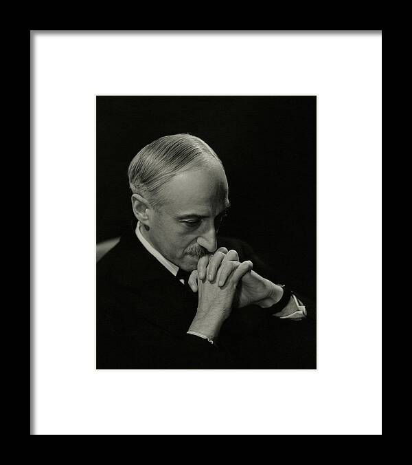 Literary Framed Print featuring the photograph Portrait Of Author Andre Maurois by George Hoyningen-Huene