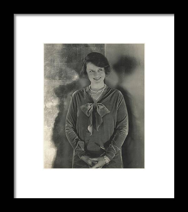 Actress Framed Print featuring the photograph Portrait Of Billie Burke Smiling by Edward Steichen