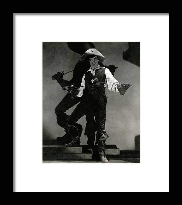 One Person Framed Print featuring the photograph Portrait Of Dennis King In Costume As D'artagnan by Edward Steichen