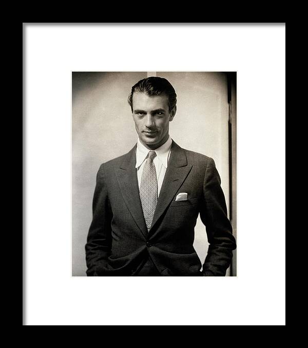 Film Framed Print featuring the photograph Portrait Of Gary Cooper Wearing A Suit by Edward Steichen
