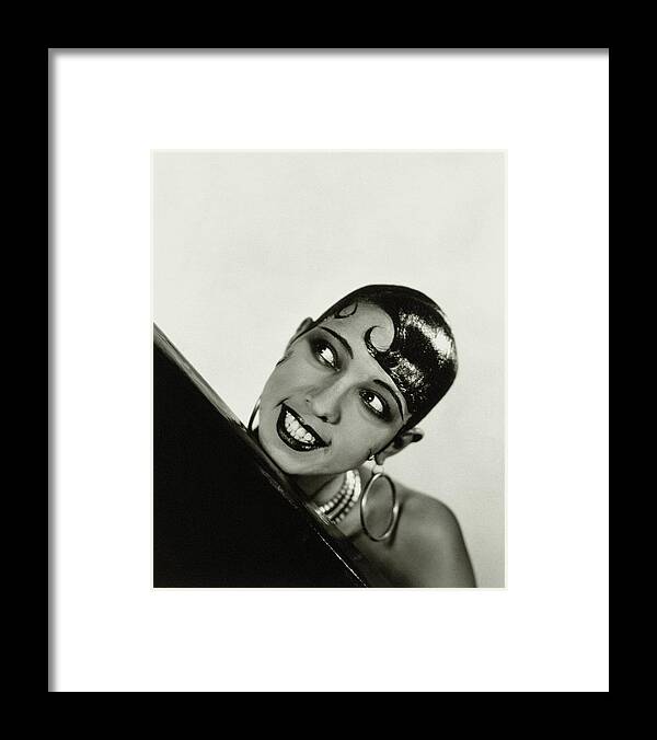 Headshot Framed Print featuring the photograph Portrait Of Josephine Baker by George Hoyningen-Huene