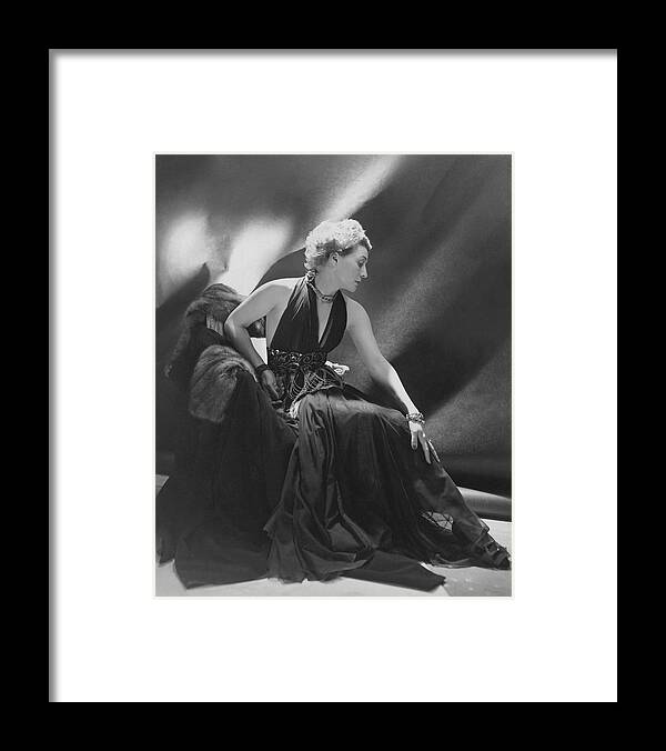 Fashion Framed Print featuring the photograph Portrait Of Mona Von Bismarck by Cecil Beaton