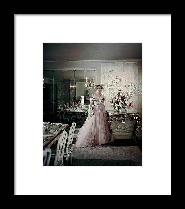 Home Framed Print featuring the photograph Portrait Of Mrs. Adam Gimbel by John Rawlings