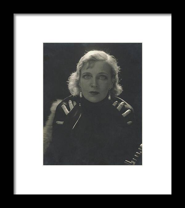 Accessories Framed Print featuring the photograph Portrait Of Olga Baclanova by Edward Steichen