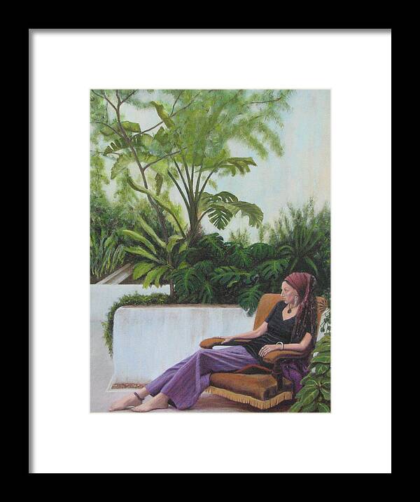 Portrait Framed Print featuring the painting Portrait of Petra by Graham Flowerdew