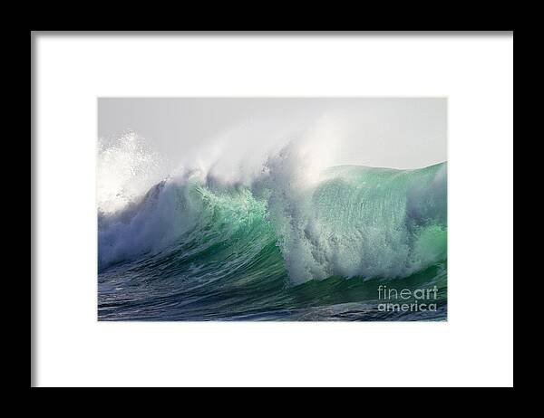 Wave Framed Print featuring the photograph Portuguese Sea Surf by Heiko Koehrer-Wagner