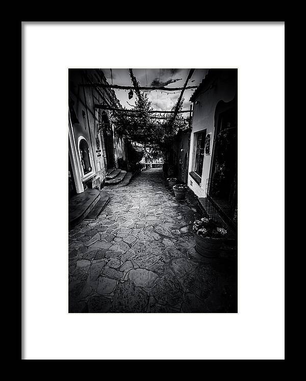 Travel Framed Print featuring the photograph Positano Walkway by Matthew Onheiber
