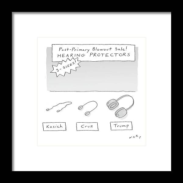 Post-primary Blowout Sale! Framed Print featuring the drawing Post Primary Blowout Sale by Kim Warp