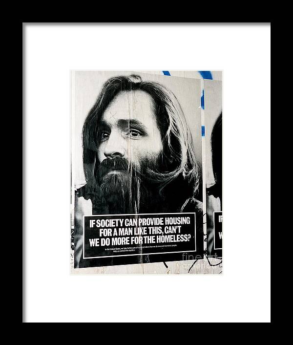 Charles Manson Framed Print featuring the photograph Poster Boy Charlie by Ed Weidman