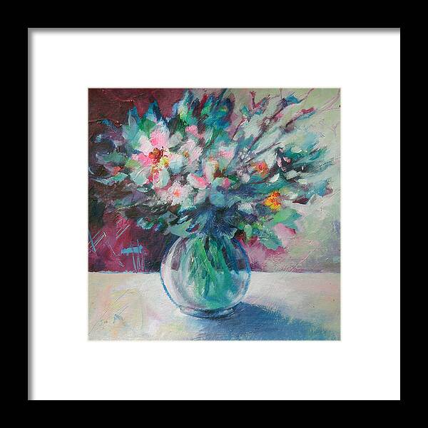 Susanne Clark Framed Print featuring the painting Posy Bowl by Susanne Clark