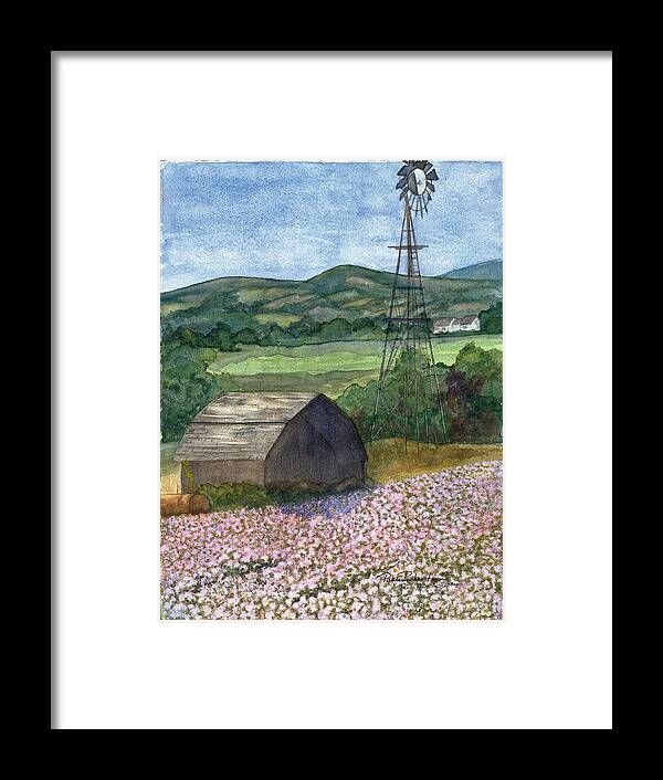 Aroostook County Framed Print featuring the painting Potato Blossoms by Paula Robertson
