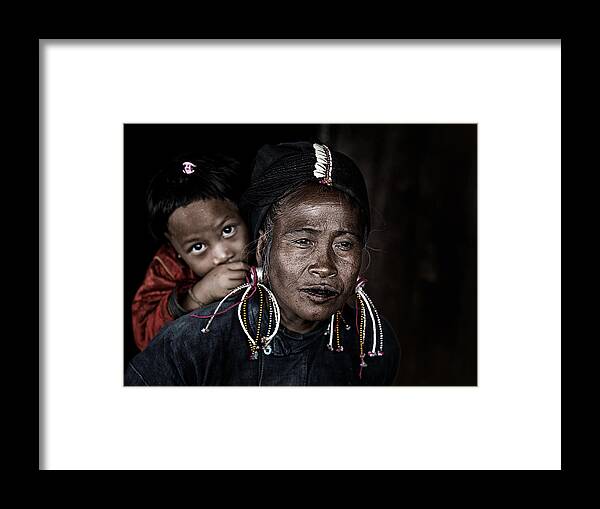 Myanmar Framed Print featuring the photograph Potrait Myanmar by Amnon Eichelberg