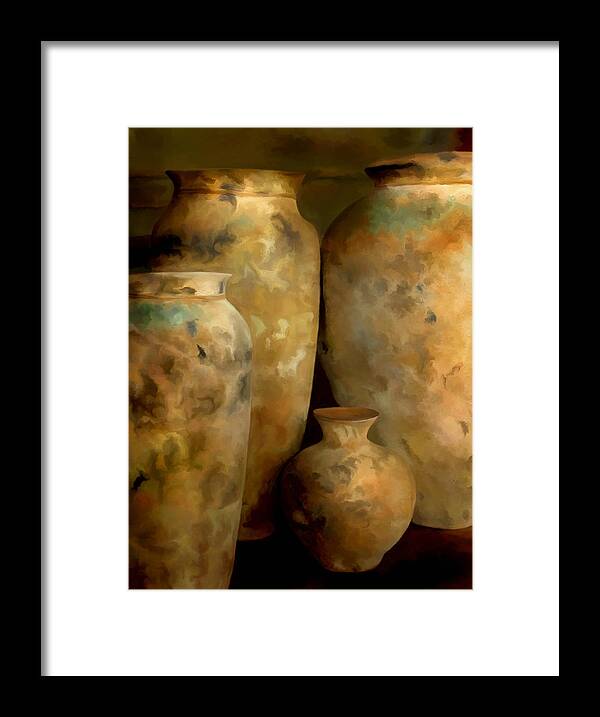 Still Life Framed Print featuring the painting Pots of Time by Michael Pickett