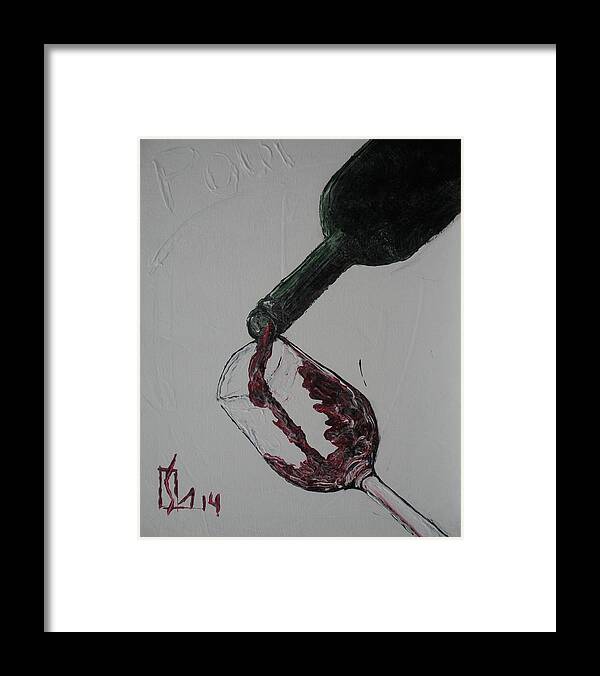 Wine Framed Print featuring the painting Pour by Lee Stockwell