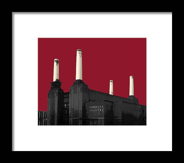 Battersea Framed Print featuring the mixed media Power - Blazing RED #2 by BFA Prints