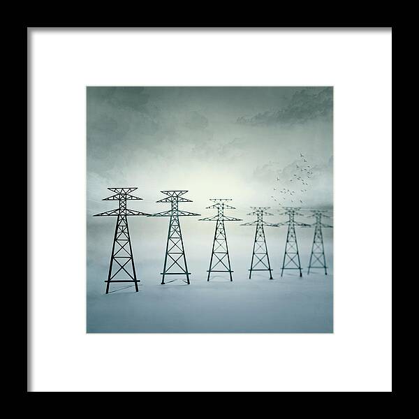 Dublin Framed Print featuring the photograph Power Lines by Image By Catherine Macbride