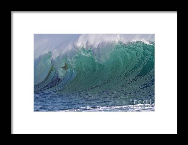 Heiko Framed Print featuring the photograph Powerful Breaking Coastal Waves by Heiko Koehrer-Wagner