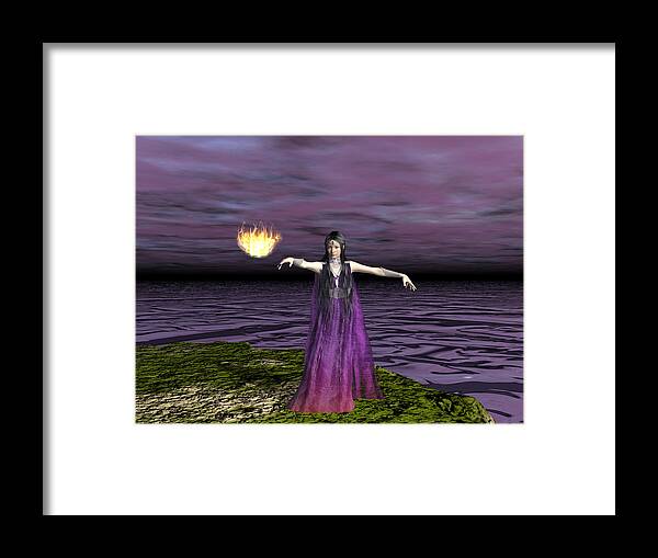 Fantasy Framed Print featuring the digital art Powerful by Michele Wilson