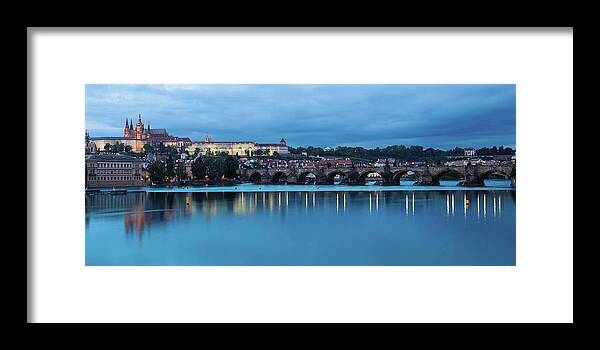 Tranquility Framed Print featuring the photograph Prague & Blue River by Luís Henrique Boucault