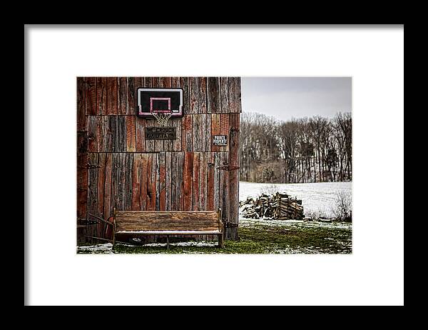 Tobacco Framed Print featuring the photograph Pray for Basketball by Heather Applegate