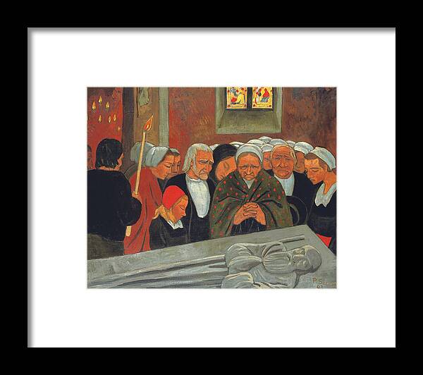 Prayer Framed Print featuring the painting Prayer to Saint Herbot by Paul Serusier