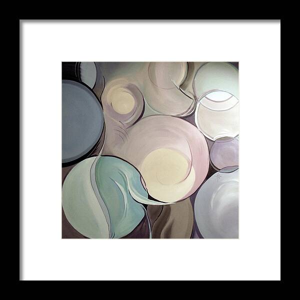 Soft Colors Framed Print featuring the painting Pregnant Possibilities by Jodie Marie Anne Richardson Traugott     aka jm-ART