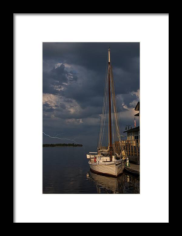 Sailboat Framed Print featuring the photograph Preparing For The Storm by Flees Photos
