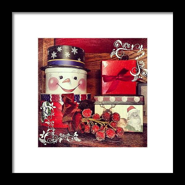 Decoration Framed Print featuring the photograph Presents! Oh Joy! #christmas #holiday by Teresa Mucha
