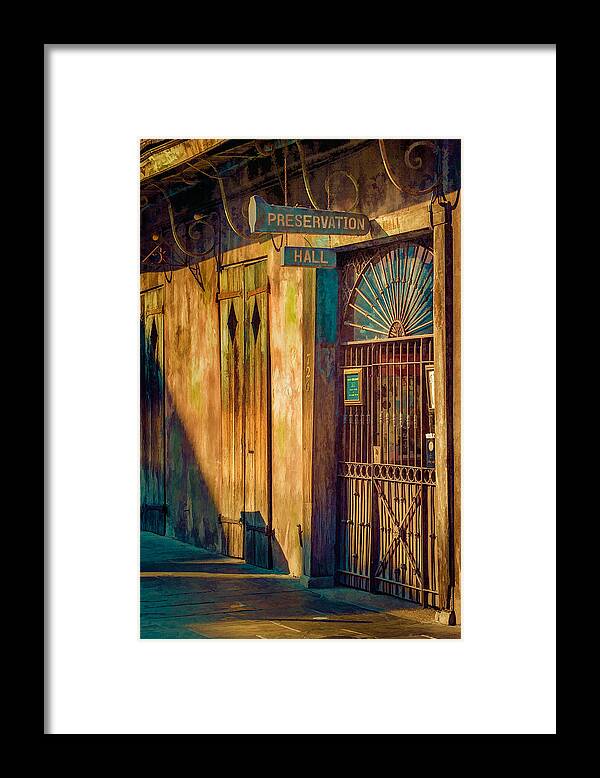 French Quarter Framed Print featuring the photograph Preservation Hall by Brenda Bryant