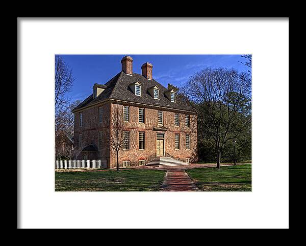 William & Mary Framed Print featuring the photograph President's House College of William and Mary by Jerry Gammon