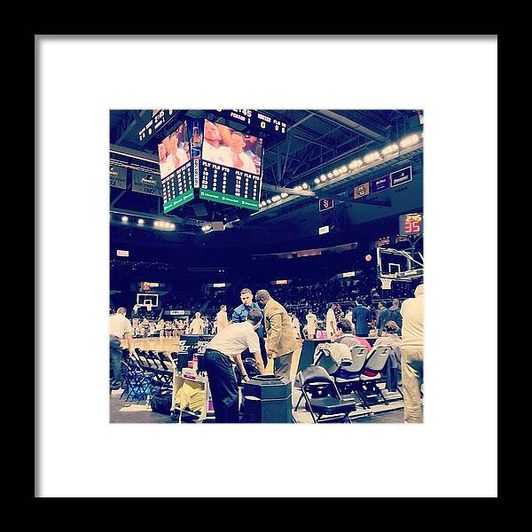 Xavier Framed Print featuring the photograph Pretty Good Seats! #xavier, #musketeers by Kate C
