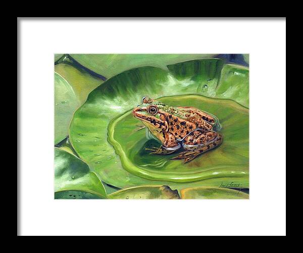 Frog Framed Print featuring the painting Prince Charming by David Stribbling