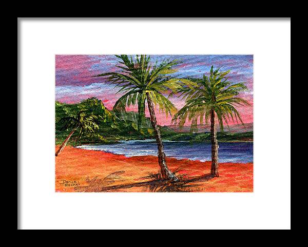 Princeville Framed Print featuring the painting Princeville Kauai by Darice Machel McGuire