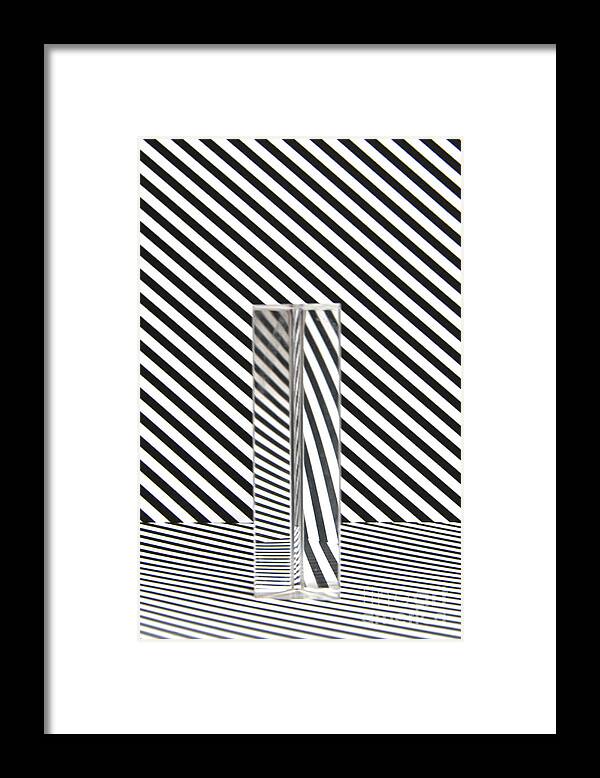 Optical Illusion Framed Print featuring the photograph Prism Stripes 7 by Steve Purnell
